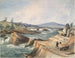 Watervallen Kettle, rivier Columbia - John Mix Stanley — weergave van het kunstwerk