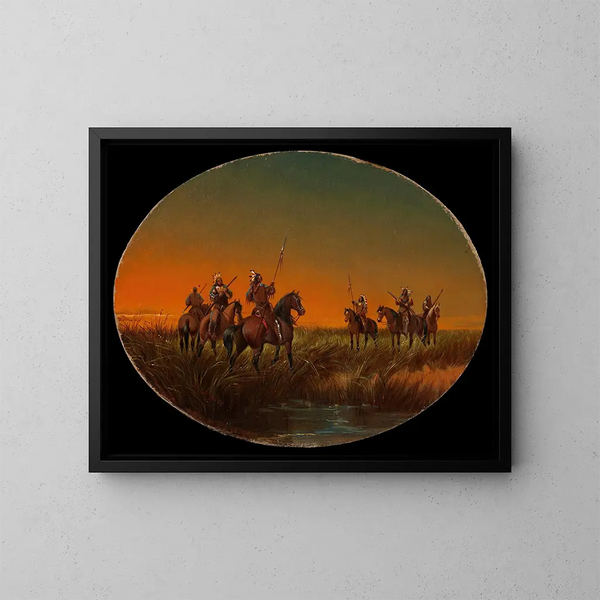 De Uitdaging - John Mix Stanley — ingelijst kunstwerk aan de muur
