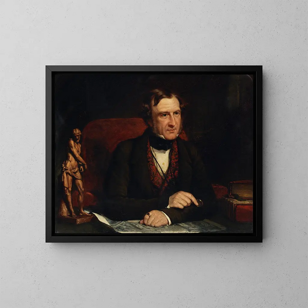 Portret van Thomas Wyse 1791-1862, politicus, schrijver en diplomaat - John Partridge — ingelijst kunstwerk aan de muur