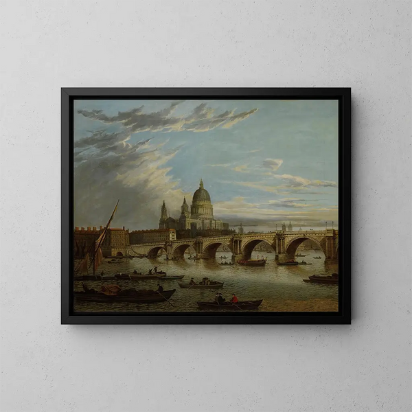 Vue du pont de Londres - John Paul — ingelijst kunstwerk aan de muur