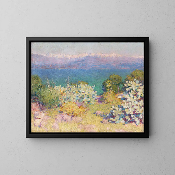 Het ochtend in de Alpes-Maritimes vanaf Antibes - John Peter Russell — ingelijst kunstwerk aan de muur