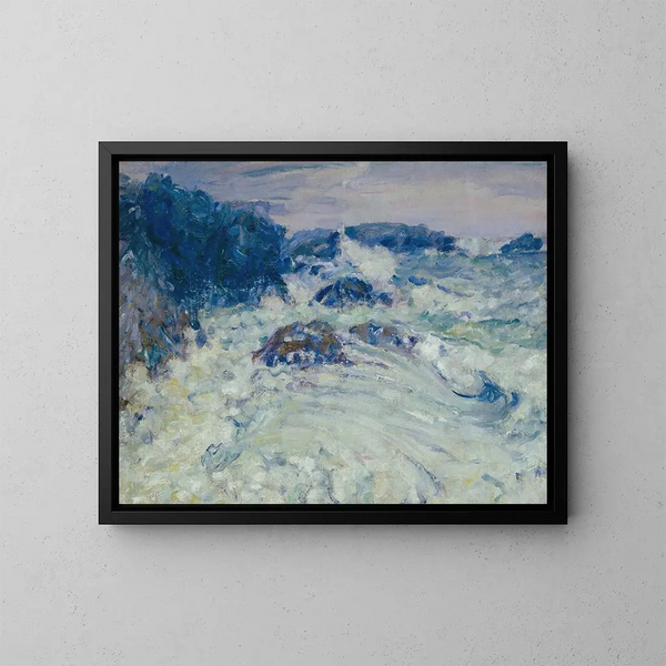 Ruwe zee bij Morestil - John Peter Russell — ingelijst kunstwerk aan de muur