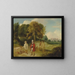 JMW Turner en Walter Fawkes in Farnley Hall - John R Wildman — ingelijst kunstwerk aan de muur