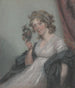 Vrouw die een masker vasthoudt - John Raphael Smith — weergave van het kunstwerk