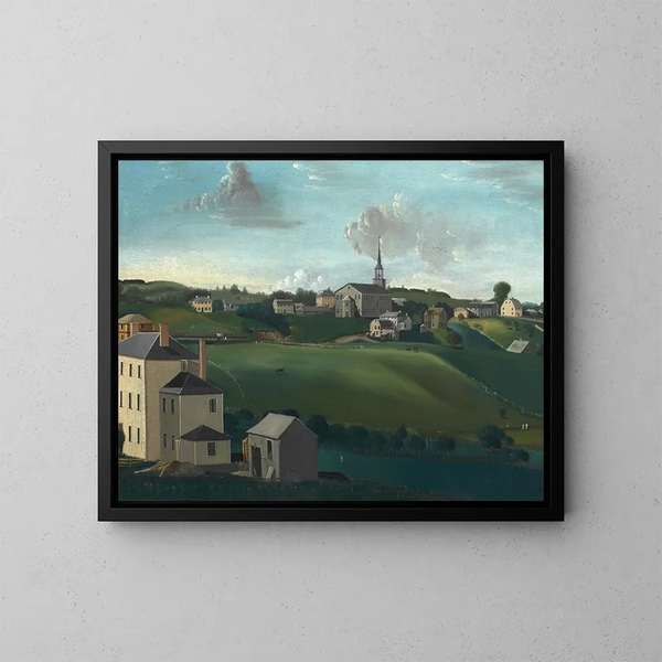van Colline de la salle de réunion, Roxbury, Massachusetts - John Ritto Penniman — ingelijst kunstwerk aan de muur