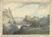 Landschap met bergachtig landschap en het Nemi-meer - John Robert Cozens — weergave van het kunstwerk