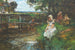 Vangst van kikkervisjes - John Robertson Reid — weergave van het kunstwerk