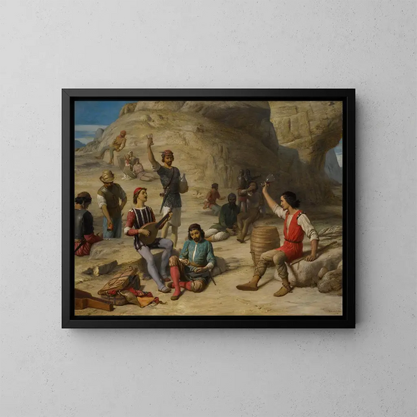 Alleen de vrijen kunnen de vrijheid zingen - John Rogers Herbert — ingelijst kunstwerk aan de muur