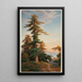 Sequoia's Santa Cruz Mts Cal - John Ross Key — ingelijst kunstwerk aan de muur