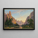 Vallée de Yosemite, uitzicht naar het westen - John Ross Key — ingelijst kunstwerk aan de muur