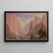 Vallée de Yosemite kijkend naar het oosten vanaf het pad van Mariposa (Conflictopmerking) - John Ross Key — ingelijst kunstwerk aan de muur