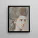 Hoofd van een dame - John Russell — ingelijst kunstwerk aan de muur