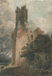 Een kasteel toren - John Sell Cotman — weergave van het kunstwerk