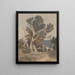 van een groep bomen bij een hek - John Sell Cotman — ingelijst kunstwerk aan de muur