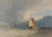 van Bateaux au large, tempête approchant - John Sell Cotman — weergave van het kunstwerk