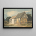 van een boerderijgebouw bij een vijver - John Sell Cotman — ingelijst kunstwerk aan de muur