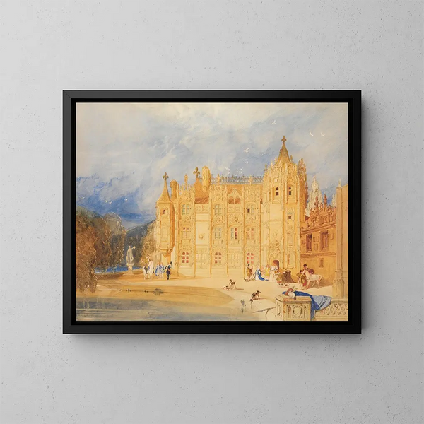 De abdijwoning van de abdij van Saint-Ouen in Rouen - John Sell Cotman — ingelijst kunstwerk aan de muur