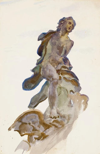 John Singer Sargent - A Statue in Rome.webp