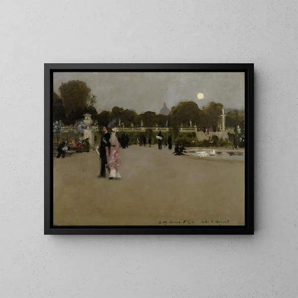 Tuinen van het Luxembourg bij schemering - John Singer Sargent — ingelijst kunstwerk aan de muur