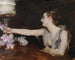 Madame Gautreau die een toast uitbrengt - John Singer Sargent — weergave van het kunstwerk
