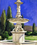 Fontaine van marmer in Italië - John Singer Sargent — weergave van het kunstwerk