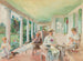 op de veranda - John Singer Sargent — weergave van het kunstwerk