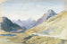 Top van de Bernina-pas - John Singer Sargent — weergave van het kunstwerk