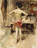 Le Modèle - John Singer Sargent — weergave van het kunstwerk