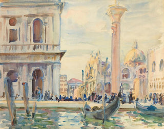 La Piazzetta - John Singer Sargent — weergave van het kunstwerk