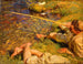 Val d'Aoste, een man aan het vissen - John Singer Sargent — weergave van het kunstwerk