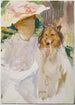 Vrouw met collie - John Singer Sargent — weergave van het kunstwerk