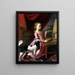 van een jonge vrouw met een vogel en een hond - John Singleton Copley — ingelijst kunstwerk aan de muur