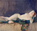 nieuw met groene sjaal - John Sloan — weergave van het kunstwerk
