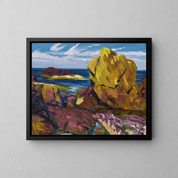 Roche jaune à Gloucester - John Sloan — ingelijst kunstwerk aan de muur