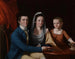 van Jonathan Trumbull Jr. met mevrouw Trumbull Eunice Backus en Faith Trumbull - John Trumbull — weergave van het kunstwerk
