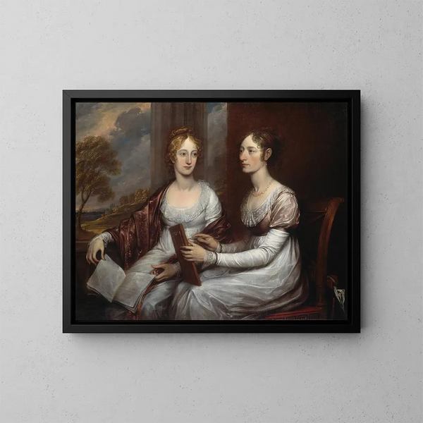 Les demoiselles Mary et Hannah Murray - John Trumbull — ingelijst kunstwerk aan de muur