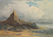 Figuren op het strand in Barmouth, Noord-Wales - John Varley — weergave van het kunstwerk