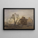 Lambeth schilderij aan de Surrey-kant tussen Westminster en Blackfriars Bridge - John Varley — ingelijst kunstwerk aan de muur