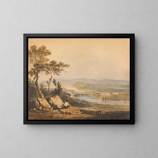 Ludlow, Shropshire - John Varley — ingelijst kunstwerk aan de muur