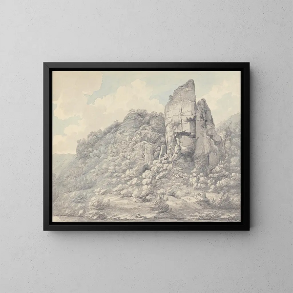Rochers in Derbyshire - John Webber — ingelijst kunstwerk aan de muur