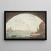 View of London from Blackfriars Bridge - John William Edye — framed artwork on a wall