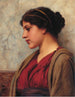 Een klassieke schoonheid, Verre gedachten - John William Godward — weergave van het kunstwerk