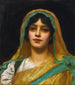 Hoofd van een meisje, Atalante - John William Godward — weergave van het kunstwerk