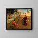 Buiten de poort van Pompeii - John William Godward — ingelijst kunstwerk aan de muur