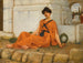 La Fille aux fleurs - John William Godward — weergave van het kunstwerk