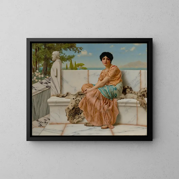 Droom - John William Godward — ingelijst kunstwerk aan de muur