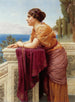Le Belvédère - John William Godward — weergave van het kunstwerk