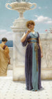 La Bague de fiançailles - John William Godward — weergave van het kunstwerk