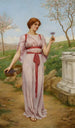 Le Petit Bouquet - John William Godward — weergave van het kunstwerk