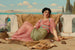 L rustige huisdier - John William Godward — weergave van het kunstwerk